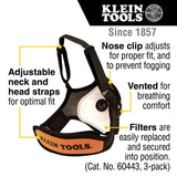 Klein Tools Reuseable Face Mask with Replaceable Filters