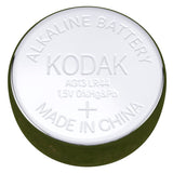 Kodak LR44 Coin Cell Battery Positive Side View