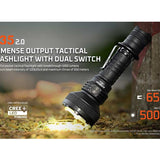 Acebeam L35 V2.0 LED Flashlight - 5000 Lumens - CREE XHP70.3 Hi - Includes 1 x USB-C Rechargeable 21700 - Anodized Black, Green, Blue or Micro-Arc Oxidation (MAO) Gray Marbling