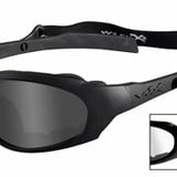 Wiley X XL-1 Advanced Changeable Sunglasses Rx Ready with High Velocity Protection - Matte Black Frame with Smoke Grey - Clear Lens Kit (291)