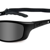 Wiley X P-17 Active Sunglasses Rx Ready with High Velocity Protection - Black Ops Matte Black Frame with Smoke Grey Lenses (P-17M)