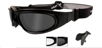 Wiley X SG-1 Goggles Rx Ready with High Velocity Protection - Matte Black - Asian Fit Frame with Smoke Grey - Clear Lens Kit (SG-1M)