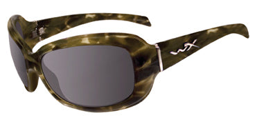 Wiley X Dalila Street Sunglasses Rx Ready with High Velocity Protection - Gloss Green Tea Frame with Smoke Grey Lenses (SSDAL03)