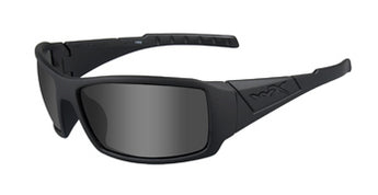 Wiley X WX Twisted Street Sunglasses Rx Ready with High Velocity Protection - Black Ops Matte Black Frame with Smoke Grey Lenses (SSTWI01)