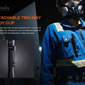 Fenix LD22-V2 Multi-Purpose LED Flashlight - Luminus SST20 WXS - 800 Lumens - 1 x Battery Pack or 2 x AA (Both Included)