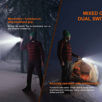 Fenix LD22-V2 Multi-Purpose LED Flashlight - Luminus SST20 WXS - 800 Lumens - 1 x Battery Pack or 2 x AA (Both Included)