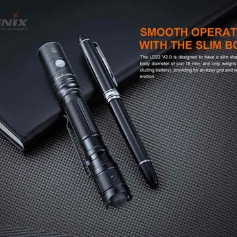 Fenix LD22-V2 Multi-Purpose LED Flashlight - Luminus SST20 WXS - 800 Lumens - 1 x Battery Pack or 2 x AA (Both Included)