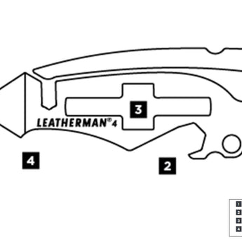 Leatherman By the Numbers #4 One Piece Pocket Tool - Peghook Packaging (32119)