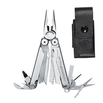 Leatherman Wave Multi-Tool with Cap Crimper - Stainless Steel with Premium Sheath - Box Packaging (830486)