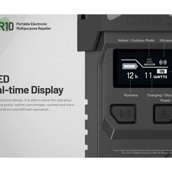 Nitecore EMR10 USB-C Rechargeable Portable Electronic Multi-Purpose Insect Repeller - Includes 2 x 21700