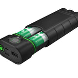 Ledlenser 502127 USB Rechargeable Flex10 Battery Charger and Power Bank - Includes 2 x 9000mAh 21700