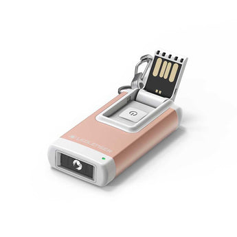 Ledlenser 502574 K4R Rechargeable LED Keylight - 120 Lumens - Uses Built-in Li-Poly Battery Pack - Gray or Rose Gold