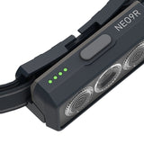 Ledlenser 502715 NEO9R Rechargeable LED Headlamp - 1200 Lumens - Includes 2 x 18650 - Black and Blue, Black and Gray - Box
