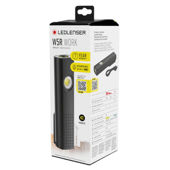 Ledlenser 502735 W5R Work Rechargeable LED Flashlight - 600 Lumens - Uses Li-ion Battery Pack