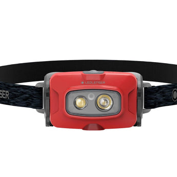 Ledlenser 502790 HF4R Core Rechargeable LED Headlamp - 500 Lumens - Uses 3.7V 3.7Wh Li-ion Battery Pack - Black, Blue, Red