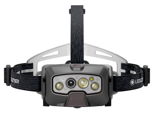 Ledlenser 502803 HF8R Signature Rechargeable LED Headlamp - 2000 Lumens - Uses 3.7V 13.69Wh Li-ion Battery Pack - Black