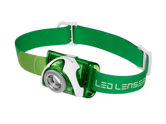 Ledlenser 880288 SEO3.2 LED Headlamp - 100 Lumens - Includes 3 x AAA Alkaline - Green - Peg