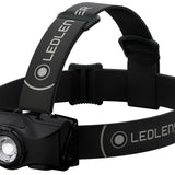 Ledlenser 880556 MH8 Rechargeable LED Headlamp - 600 Lumens - Includes Li-Ion Battery Pack - Black with Black Button - Box