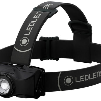 Ledlenser 880556 MH8 Rechargeable LED Headlamp - 600 Lumens - Includes Li-Ion Battery Pack - Black with Black Button - Box