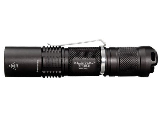 Klarus XT1A Tactical LED Flashlight with CREE XP-G2 LED - 180 Lumens - Dark Grey Finish - Uses 1 x AA