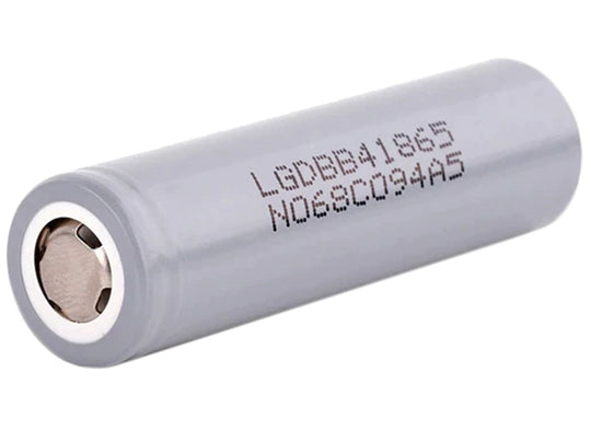 LG B4 INR 18650 2600mAh 3.6V High-Drain 5A Lithium Ion (Li-ion) Unprotected Flat Top Battery - Boxed