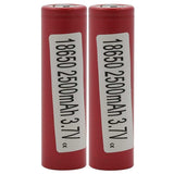 BUNDLE: 2 x LG HE2 ICR 18650 2500mAh 3.6V Unprotected High-Drain 20A Lithium Ion (Li-ion) Flat Top Batteries