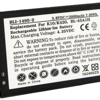 Empire BLI-1495-2 2000mAh 3.8V Replacment Lithium Ion (Li-Ion) Battery for the LG K10 Smartphone