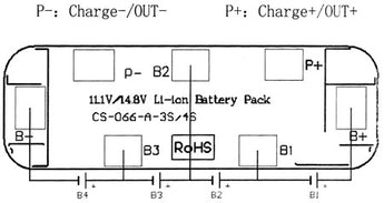Tenergy 32010 Protection Circuit Module (PCB) for 14.8V Li-Ion Battery Pack (4 cells with 6.5A limit) (No Leads)