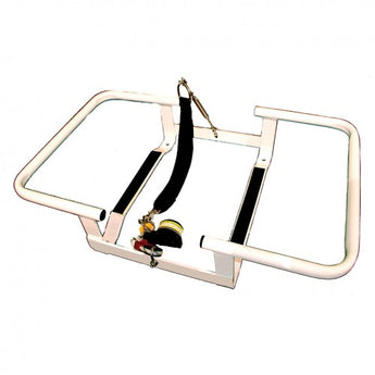 Revere Aluminum Cradle for Offshore Commander 4-6 Person Liferaft Container Pack - White Powder Coated Aluminum Finish with Hydrostatic Release (45-OO4CRAD)