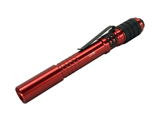 TerraLUX/LightStar LS-90 LED Penlight - High CRI - 90 Lumens - Includes 2 x AAA Batteries - Ruby Red
