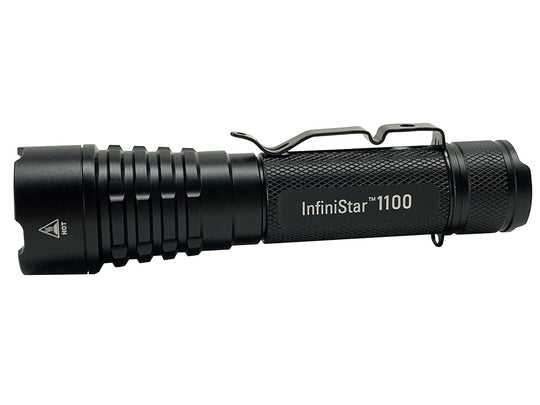TerraLUX/Lightstar InfiniStar 1100 LED Flashlight - CREE XP-L - 1100 Lumens - Includes 1 x USB Rechargeable 18650 - Matte Black