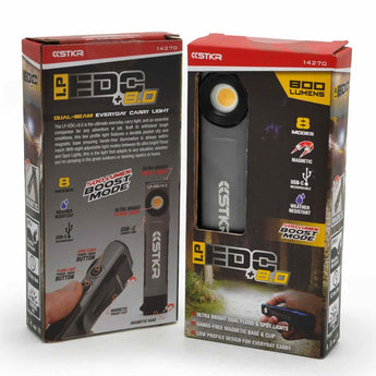 STKR LP EDC 8.0 USB-C Rechargeable Low Profile Flashlight - 800 Lumens - Uses Built-in Li-ion Battery Pack