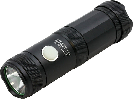 LumaPower Strive ECO Multi-Powered Flashlight - CREE XM-L U2 LED - 800 Lumens - Uses 1 x 26650 or 3 x AA