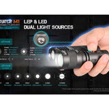 Acebeam Terminator M1 Dual Head LEP and LED Flashlight - 6500K or 5000K - Gray, Green, or MAO Marble Finish - Includes 1 x USB-C Rechargeable 21700