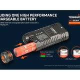 Acebeam M2-X with RGB LED Flashlight Informational Slide - Including one High Performance Rechargeable Battery