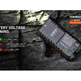 Acebeam M2-X with RGB LED Flashlight Informational Slide - Battery Voltage Warning