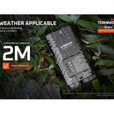 Acebeam M2-X with RGB LED Flashlight Informational Slide - All Weather Applicable