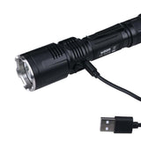 Fitorch M30R Rechargeable Tactical LED Flashlight - CREE XHP35 HD - 1800 Lumens - Uses 1 x 18650 (included) or 2 x CR123A
