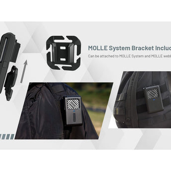 Nitecore EMR06 USB-C Rechargeable Portable Electronic Insect Repeller - Uses 1800mAh Li-ion Battery Pack - Black or Desert Tan