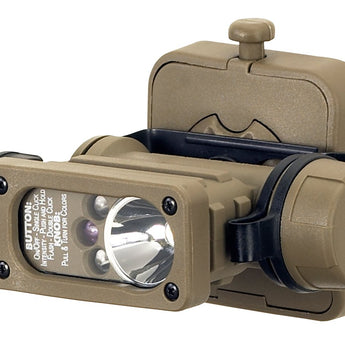 Streamlight Sidewinder Compact II 145 Hands-Free Aviation Flashlight - White, Green Blue and IR LEDs - 55 Lumens - Includes 1 x CR123A - Comes With Various Accessories and Packaging