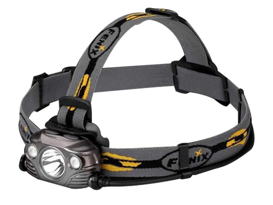 Fenix HP30R-XML2 Rechargeable Headlamp - CREE XM-L2 and XP-G2 R5 LEDs - 1750 Lumens - Uses 2 x 18650s (Included) or 4 x CR123A - Iron Grey
