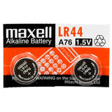 Maxell LR44 1.5V Alkaline Coin Cell Battery (A76 76A AG13 L1154 G13 V13GA 357) - 1 Piece Tear Strip (Minimum Qty of 2)