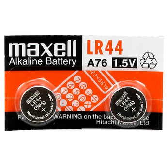 Maxell LR44 1.5V Alkaline Coin Cell Battery (A76 76A AG13 L1154 G13 V13GA 357) - 1 Piece Tear Strip (Minimum Qty of 2)
