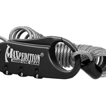 Maxpedition Steel Cable Lock - Black or Foliage Green