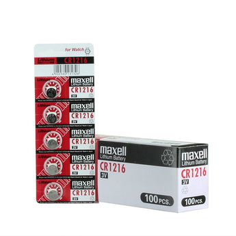 Maxell CR1216 25mAh 3V Lithium Primary (LiMNO2) Coin Cell Battery - 1 Piece Tear Strip, Sold Individually