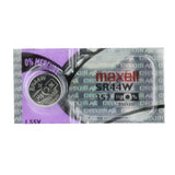 Maxell SR44W 357 165mAh 1.55V Silver Oxide Button Cell Battery - Hologram Packaging - 1 Piece