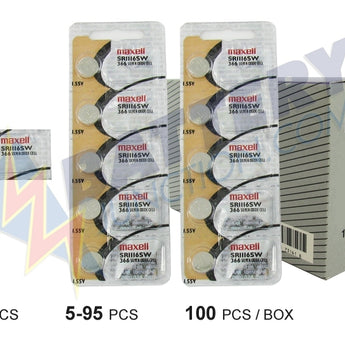 Maxell SR1116SW 366 29mAh 1.55V Silver Oxide Button Cell Battery - Hologram Packaging - 1 Piece Tear Strip, Sold Individually