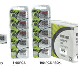 Maxell SR927W 399 60mAh 1.55V Silver Oxide Button Cell Battery - Hologram Packaging - 1 Piece Tear Strip, Sold Individually