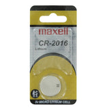 Maxell CR2016 90mAh 3V Lithium Primary (LiMNO2) Coin Cell Battery - Hologram Packaging - 1 Piece Blister Pack
