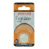 Maxell CR2025 150mAh 3V Lithium Primary (LiMNO2) Coin Cell Battery - Hologram Packaging - 1 Piece Blister Pack